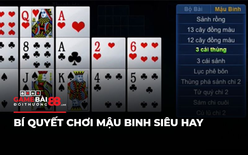 Bí quyết chơi Mậu Binh siêu hay